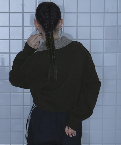 miette(ミエット)の「襟付きノースリニット深Uネックニットセット(ニット/セーター・レディース・グレー/ブラック・FREE)」の15枚目の写真