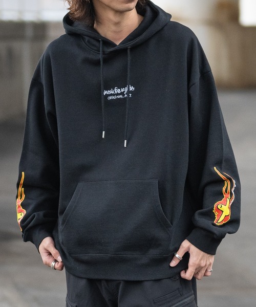 Mark Gonzales(マーク・ゴンザレス)の「【ba】JOHN'S CLOSET別注 〔MARK GONZALES ARTWORK COLLECTION / マーク ゴンザレス〕アソートアート プリント ビッグシルエット パーカー(パーカー・メンズ・ホワイト系1/ホワイト系2/ブラック系1/ブラック系2/ライトグレー系1/ライトグレー系2・MEDIUM/LARGE)」の19枚目の写真