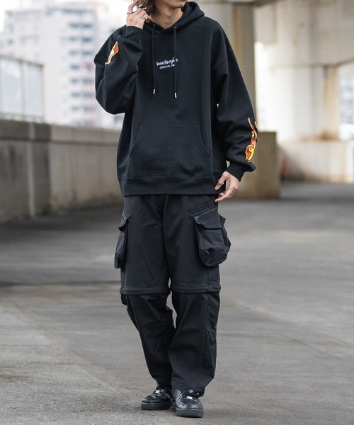 Mark Gonzales(マーク・ゴンザレス)の「【ba】JOHN'S CLOSET別注 〔MARK GONZALES ARTWORK COLLECTION / マーク ゴンザレス〕アソートアート プリント ビッグシルエット パーカー(パーカー・メンズ・ホワイト系1/ホワイト系2/ブラック系1/ブラック系2/ライトグレー系1/ライトグレー系2・MEDIUM/LARGE)」の22枚目の写真