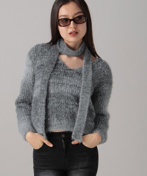 FOREVER 21(フォーエバー トゥエンティーワン)の「【2024FW】ボウタイ付きグラデラメニットプルオーバー(ニット/セーター・レディース・ブラック/ブラウン/グレー・FREE)」の16枚目の写真
