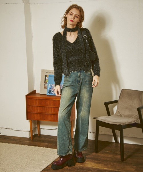FOREVER 21(フォーエバー トゥエンティーワン)の「【2024FW】ボウタイ付きグラデラメニットプルオーバー(ニット/セーター・レディース・ブラック/ブラウン/グレー・FREE)」の6枚目の写真
