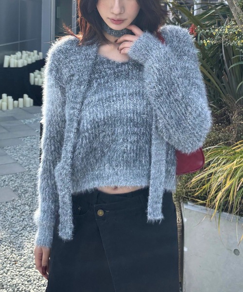 FOREVER 21(フォーエバー トゥエンティーワン)の「【2024FW】ボウタイ付きグラデラメニットプルオーバー(ニット/セーター・レディース・ブラック/ブラウン/グレー・FREE)」の22枚目の写真