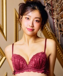 aimerfeel（エメフィール）の「【立体的な編み上げリボンとヴィンテージライクなレース使い】サイド レースアップ 脇高 単品ブラジャー（ブラジャー・レディース）」