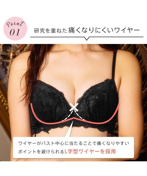 立体的な編み上げリボンとヴィンテージライクなレース使い】サイド