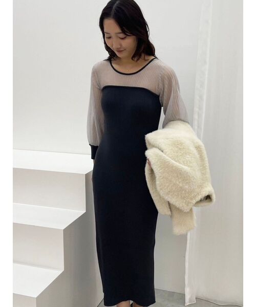 【セール】ドッキングベアニットワンピース（ワンピース）｜LAGUNAMOON（ラグナムーン）