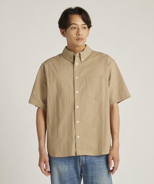 NIKE(ナイキ)の「ナイキ ライフ メンズ ショートスリーブ シアサッカー ボタンダウン シャツ / Nike Life Men's Short-Sleeve Seersucker Button-Down Shirt FN3223-247 Khaki(シャツ/ブラウス・メンズ・カーキ・S/M/L/2XL/XL/XS)」の7枚目の写真