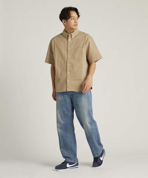ナイキ　半袖シアサッカーボタンダウンシャツ　US XL size （新品未使用） ナイキ 半袖シアサッカーボタンダウンシャツ US XL size （新品
