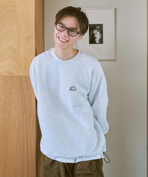 BROKEN BASE（ブロークンベース）の「アソート柄ドローコードスウェット（スウェット・メンズ・グレー/ブラック/ブルー系その他2/グレー系その他/オートミール/ネイビー/ブルー系その他/レッド/ベージュ系その他/ベージュ系その他2/ブラック系1・SMALL/MEDIUM/LARGE）」の6枚目の写真