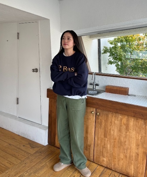 BROKEN BASE（ブロークンベース）の「アソート柄ドローコードスウェット（スウェット・メンズ・グレー/ブラック/ブルー系その他2/グレー系その他/オートミール/ネイビー/ブルー系その他/レッド/ベージュ系その他/ベージュ系その他2/ブラック系1・SMALL/MEDIUM/LARGE）」の20枚目の写真