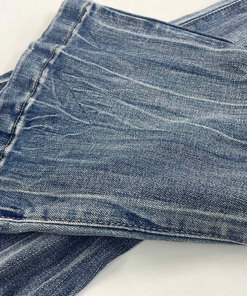 DAY CLOSET(デイ クローゼット)の「レディース 韓国風サイドステッチフレアデニムパンツ(デニムパンツ・レディース・ダークインディゴブルー/ブルー・XS/L/XL/S/M)」の8枚目の写真