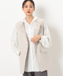 Gabardine K.T | やわらかメルトン スタンドカラージレ(ベスト)