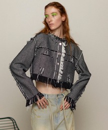 MAISON SPECIAL メゾンスペシャル ノーカラージャケット 日本製 Motif Collarless Jacket/モチーフノーカラージャケット【MAISON