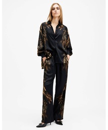 ALLSAINTS | TYLER HIGH RISE SILK BLEND TROUSERS | TYLER ハイ ライズ シルク ブレンド トラウザー(その他パンツ)