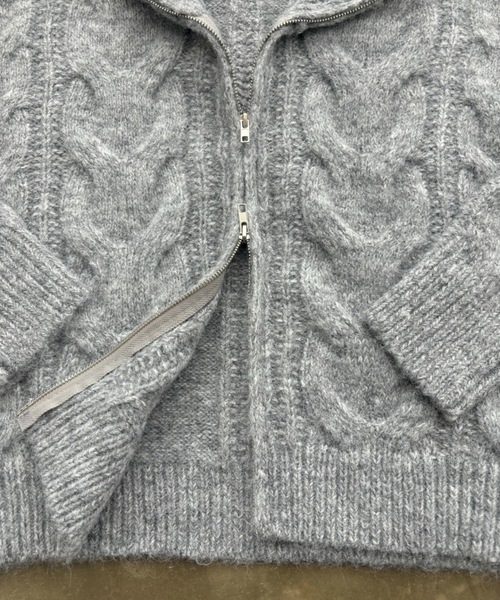 セール】ダブルジップケーブル編みニット（ニット/セーター）｜SHAGGIE