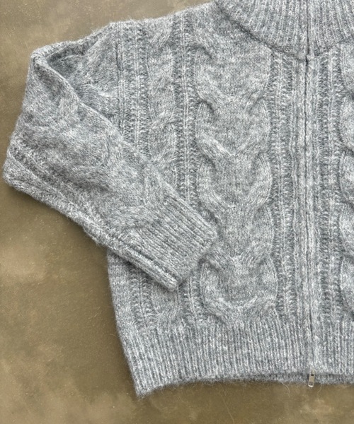 セール】ダブルジップケーブル編みニット（ニット/セーター）｜SHAGGIE