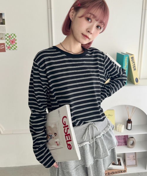 Werthy長袖トップス（ボーダー） Werthy長袖トップス（ボーダー）