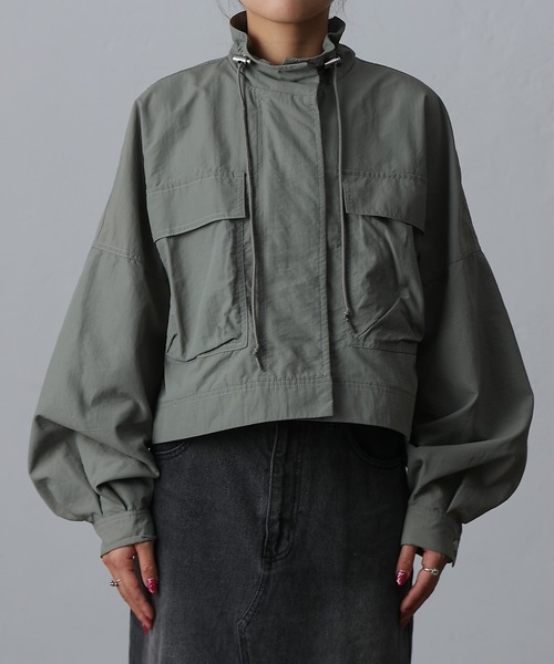 COLONY 2139(コロニートゥーワンスリーナイン)の「ショートミリタリーブルゾン(ブルゾン・レディース・ブラック/カーキ/グレー・FREE)」の12枚目の写真