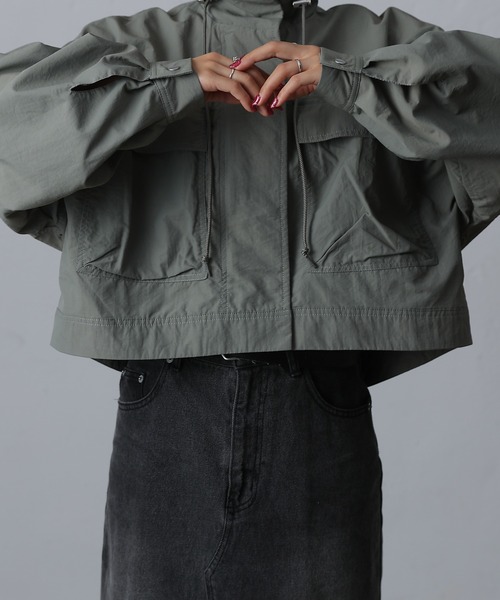 COLONY 2139(コロニートゥーワンスリーナイン)の「ショートミリタリーブルゾン(ブルゾン・レディース・ブラック/カーキ/グレー・FREE)」の9枚目の写真