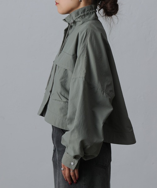 COLONY 2139(コロニートゥーワンスリーナイン)の「ショートミリタリーブルゾン(ブルゾン・レディース・ブラック/カーキ/グレー・FREE)」の5枚目の写真