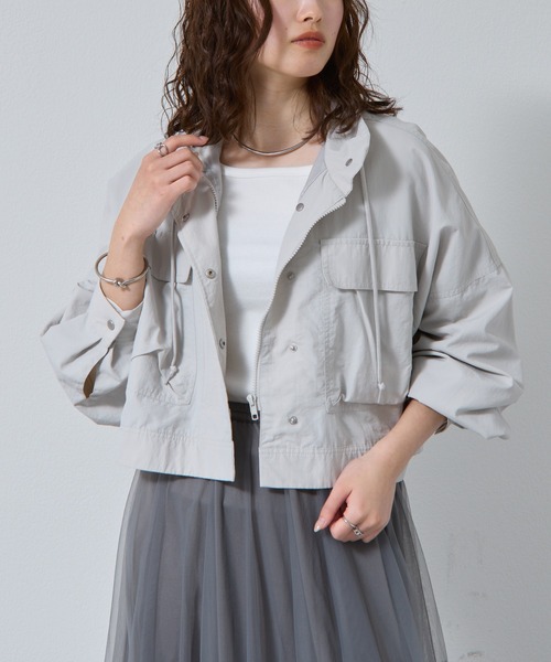 COLONY 2139(コロニートゥーワンスリーナイン)の「ショートミリタリーブルゾン(ブルゾン・レディース・ブラック/カーキ/グレー・FREE)」の17枚目の写真