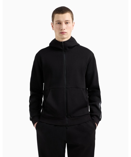 EMPORIO ARMANI EA7（エンポリオアルマーニイーエーセブン）の「【エンポリオ アルマーニ EA7】Logo Series フード付きスウェットシャツ コットンジャージー（スウェット・メンズ・キナリ/ブラック/サンドグレー・SMALL/LARGE/MEDIUM/X-LARGE/X-SMALL）」の15枚目の写真