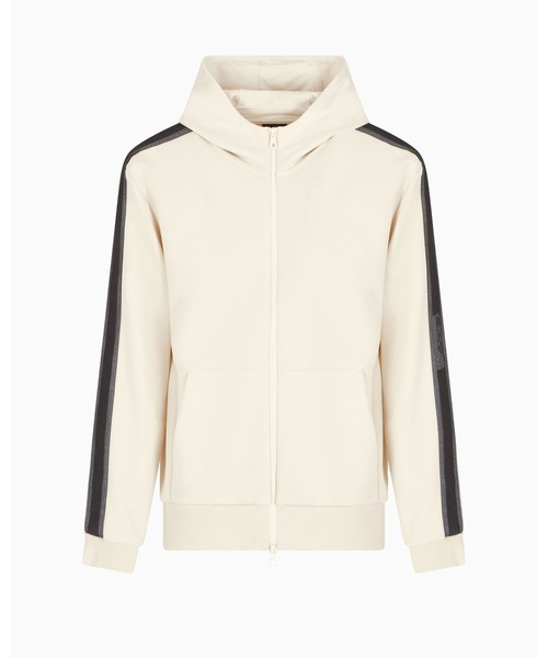 EMPORIO ARMANI EA7（エンポリオアルマーニイーエーセブン）の「【エンポリオ アルマーニ EA7】Logo Series フード付きスウェットシャツ コットンジャージー（スウェット・メンズ・キナリ/ブラック/サンドグレー・SMALL/LARGE/MEDIUM/X-LARGE/X-SMALL）」の6枚目の写真