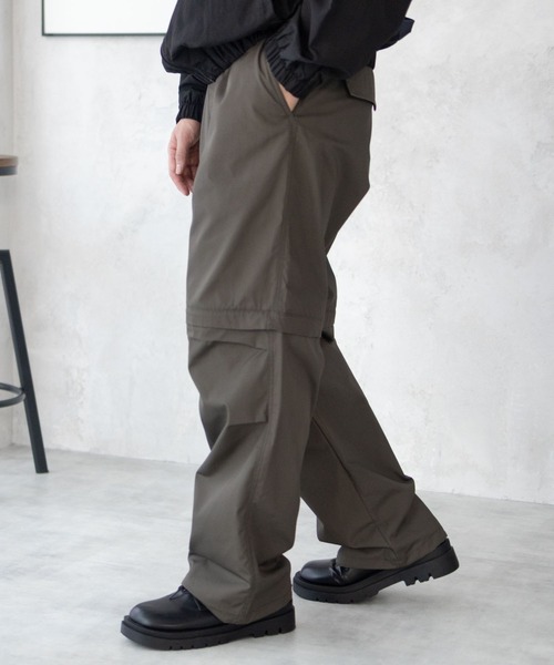 NAVY(ネイビー)の「2WAY CONVERTIBLE 2WAY PANTS/ハーフパンツ/イージーパンツ(その他パンツ・メンズ・カーキ系/ブラック・XL/L/M)」の5枚目の写真