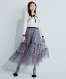 REDYAZEL | チュールリボンフレアスカート(スカート)