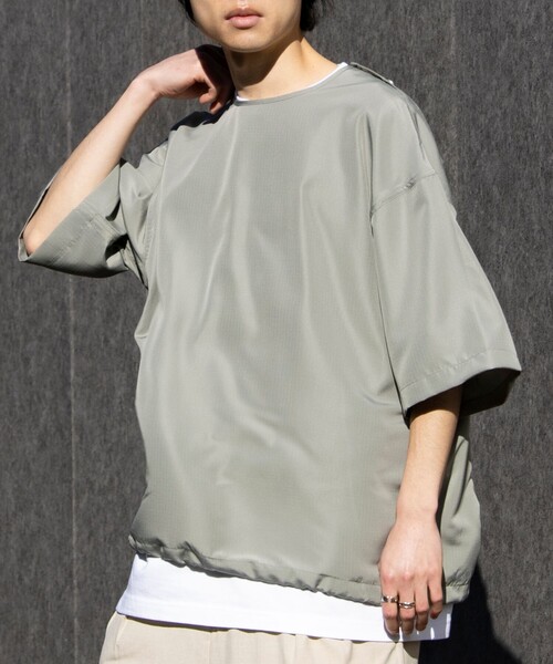 TAION（タイオン）の「【TAION/タイオン】GLOSTER別注 ミリタリー Ripstop 半袖Tシャツ（Tシャツ/カットソー・メンズ・セージグリーン/ブラック/ネイビー・XL/L/M）」の2枚目の写真