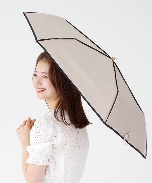 日傘 晴雨兼用】sun shade piping mini 50㎝（折りたたみ傘）｜nifty