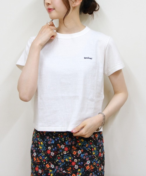 ORCIVAL/オーシバル エンブロイダリーショートスリーブTEE EMBROIDERY