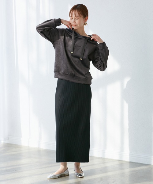 emur/エミュール】リブベロアプルオーバー（Tシャツ/カットソー