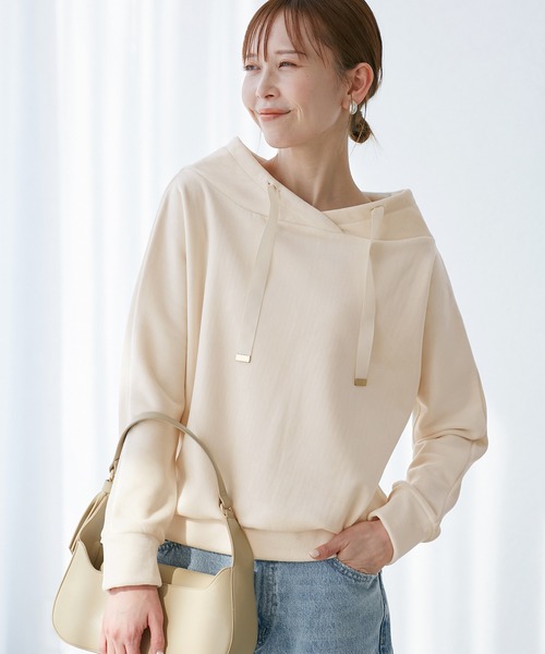 ROPE' PICNIC(ロペピクニック)の「【emur/エミュール】リブベロアプルオーバー(Tシャツ/カットソー・レディース・キナリ/スミクロ・38)」の22枚目の写真