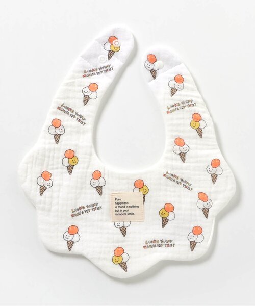 BREEZE（ブリーズ）の「ガーゼスタイ（スタイ/よだれかけ・キッズ・ブルー/オレンジ・80）」の9枚目の写真