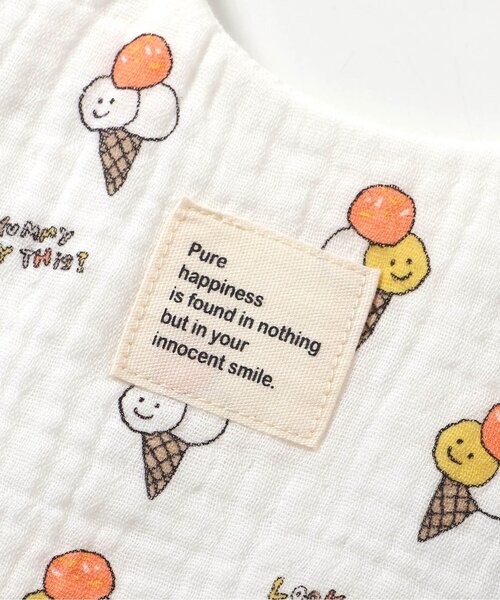 BREEZE（ブリーズ）の「ガーゼスタイ（スタイ/よだれかけ・キッズ・ブルー/オレンジ・80）」の6枚目の写真