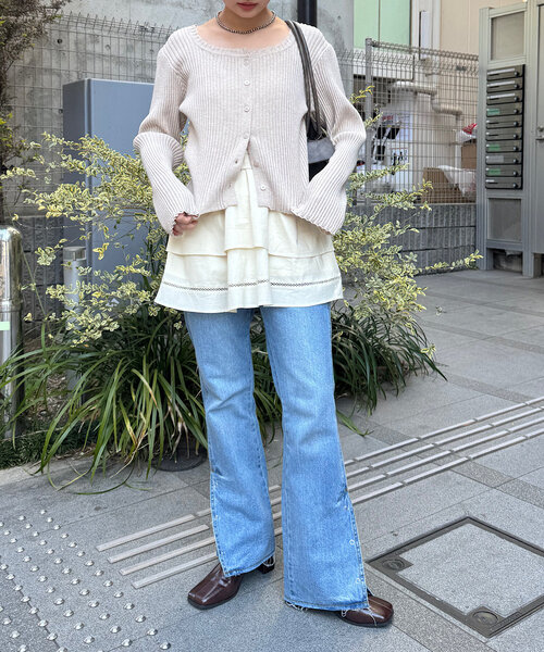 Kastane（カスタネ）の「*コットンフリルミニスカート（スカート・レディース・アイボリー/オフホワイト・FREE）」の14枚目の写真