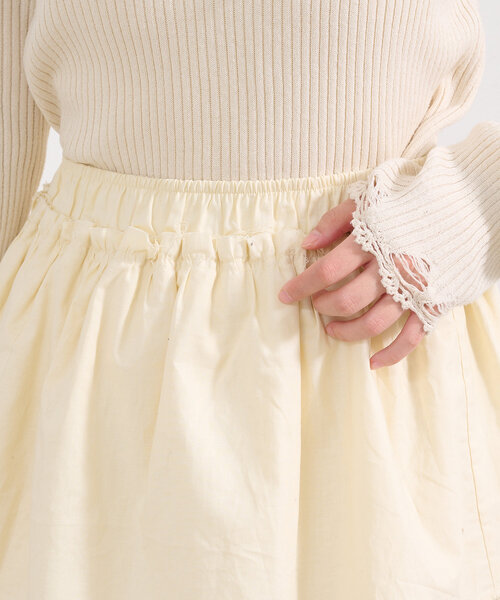 Kastane（カスタネ）の「*コットンフリルミニスカート（スカート・レディース・アイボリー/オフホワイト・FREE）」の19枚目の写真