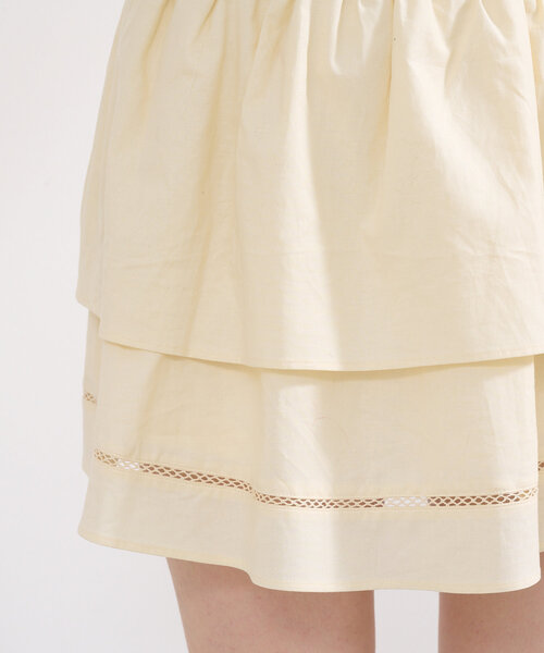 Kastane（カスタネ）の「*コットンフリルミニスカート（スカート・レディース・アイボリー/オフホワイト・FREE）」の20枚目の写真