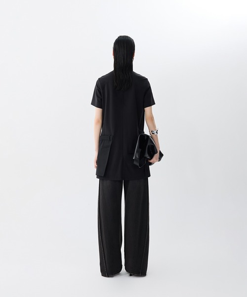 JNBY（ジェーエヌビーワイ）の「Sophisticated Curved-leg Jeans / カーブデニムパンツ（デニムパンツ・レディース・ブラック/インディゴブルー/ブルー・36/38/34）」の5枚目の写真