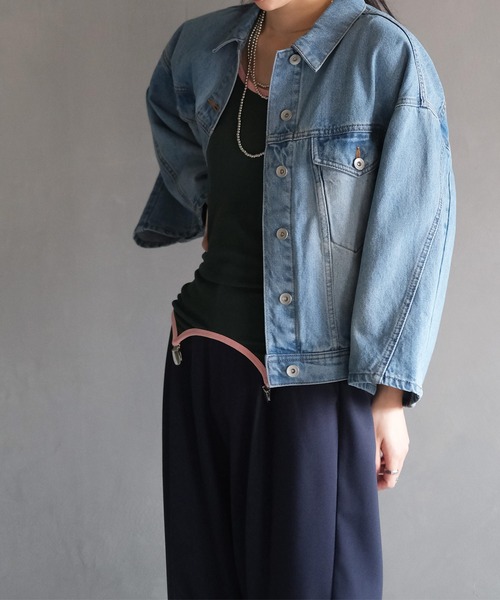 AKTE（アクテ）の「ガータータンクトップ（タンクトップ・レディース・アイボリー/グリーン×ピンク・FREE）」の16枚目の写真