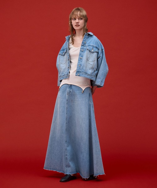 AKTE（アクテ）の「ガータータンクトップ（タンクトップ・レディース・アイボリー/グリーン×ピンク・FREE）」の19枚目の写真