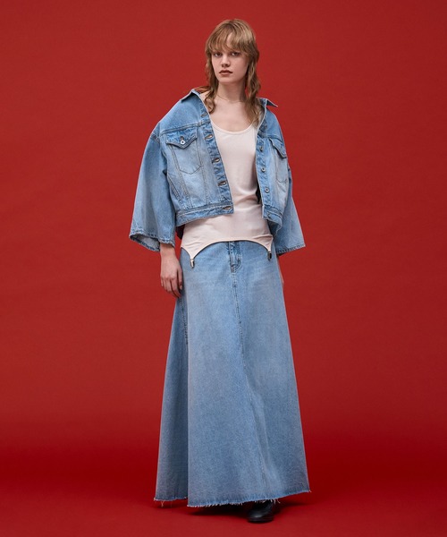 AKTE（アクテ）の「ガータータンクトップ（タンクトップ・レディース・アイボリー/グリーン×ピンク・FREE）」の21枚目の写真