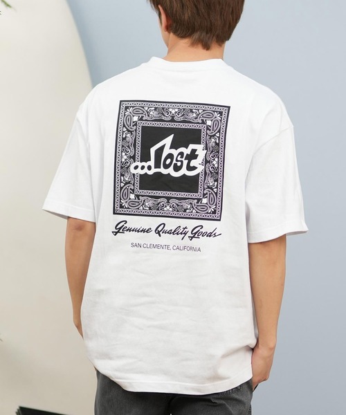 セール】lost/ロスト 半袖Tシャツ/半袖Tee ボックスロゴ バンダナ ユニ