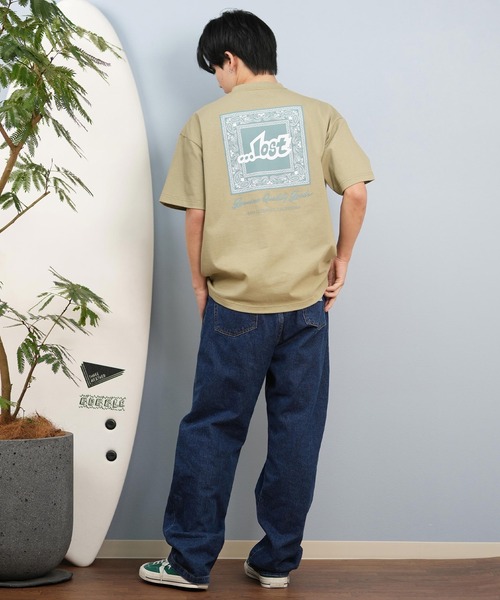 セール】lost/ロスト 半袖Tシャツ/半袖Tee ボックスロゴ バンダナ ユニ