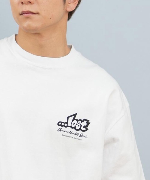 lost(ロスト)の「lost/ロスト 半袖Tシャツ/半袖Tee ボックスロゴ バンダナ ユニセックス L25S-2102(Tシャツ/カットソー・メンズ・ブラック/ホワイト/グレイッシュベージュ・M/L/XL)」の10枚目の写真