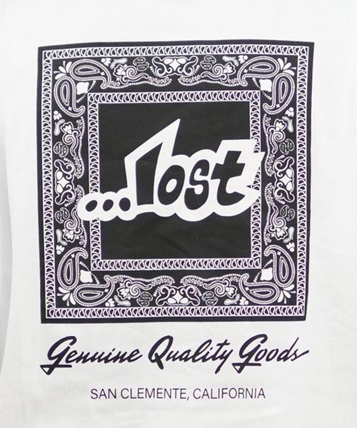 lost(ロスト)の「lost/ロスト 半袖Tシャツ/半袖Tee ボックスロゴ バンダナ ユニセックス L25S-2102(Tシャツ/カットソー・メンズ・ブラック/ホワイト/グレイッシュベージュ・M/L/XL)」の11枚目の写真