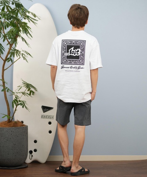 セール】lost/ロスト 半袖Tシャツ/半袖Tee ボックスロゴ バンダナ ユニ