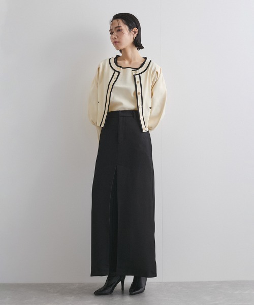 ketty（ケティ）の「ヘザーエステルツイルタックスカート≪手洗い可能≫（スカート・レディース・ブラック/オフホワイト/ベージュ・M）」の15枚目の写真