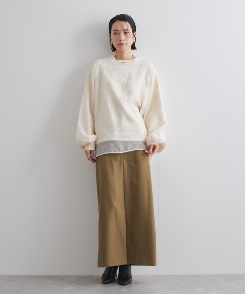ketty（ケティ）の「ヘザーエステルツイルタックスカート≪手洗い可能≫（スカート・レディース・ブラック/オフホワイト/ベージュ・M）」の21枚目の写真