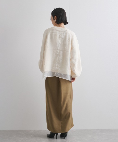 ketty（ケティ）の「ヘザーエステルツイルタックスカート≪手洗い可能≫（スカート・レディース・ブラック/オフホワイト/ベージュ・M）」の22枚目の写真